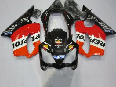 Honda CBR600 F4i Motorrad Verkleidung 2004-2007 - Orange Weiss Rot Glanzendes Schwarz Repsol