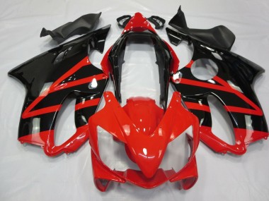 Honda CBR600 F4i Motorrad Verkleidung 2004-2007 - Rot Glanzendes Schwarz