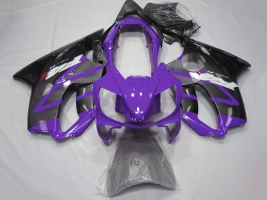 Honda CBR600 F4i Motorrad Verkleidung 2004-2007 - Lila Grau Glanzendes Schwarz