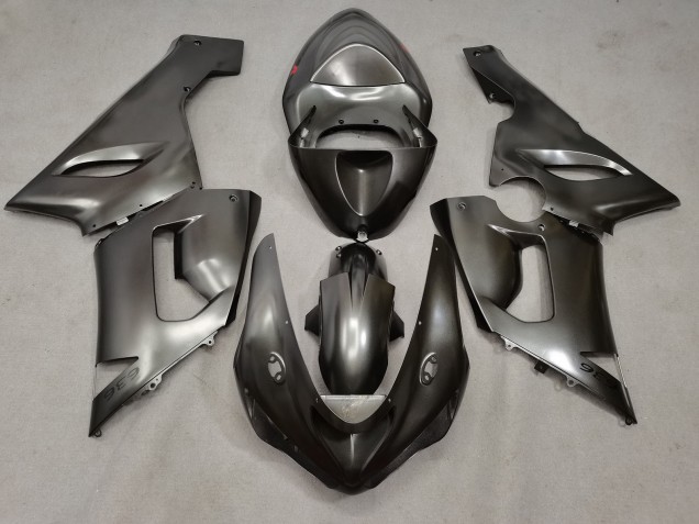 Kawasaki ZX6R Motorrad Verkleidung 2005-2006 - Flussiges Silber