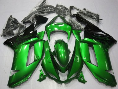 Kawasaki ZX6R Motorrad Verkleidung 2007-2008 - Grun Schwarz