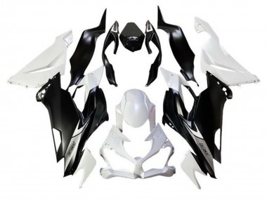 Kawasaki ZX6R Motorrad Verkleidung 2019-2022 - Weiss Matt Schwarz