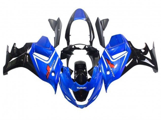 Suzuki GSX650F Motorrad Verkleidung 2008-2013 - Blau Weiss Glanzendes Schwarz