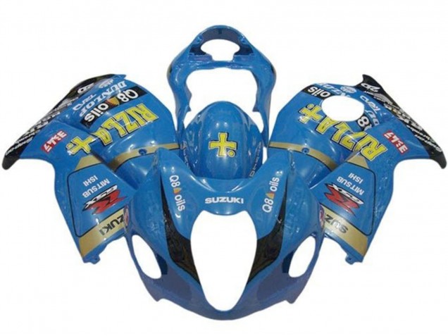 Suzuki GSXR 1300 Hayabusa Motorrad Verkleidung 1996-2007 - Blau Gold Schwarz Rizla