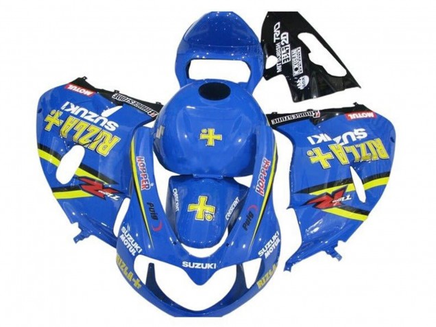 Suzuki TL1000R Motorrad Verkleidung 1998-2003 - Blau Gelb Schwarz Rizla Hopper Motul