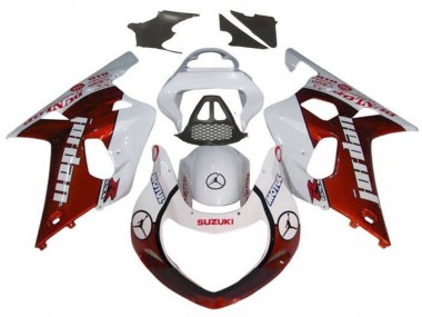Suzuki GSXR1000 Motorrad Verkleidung 2000-2002 - Weiss Rot Jordan