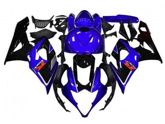 Suzuki GSXR 1000 Motorrad Verkleidung 2005-2006 - Blau Schwarz Weiss Streifen