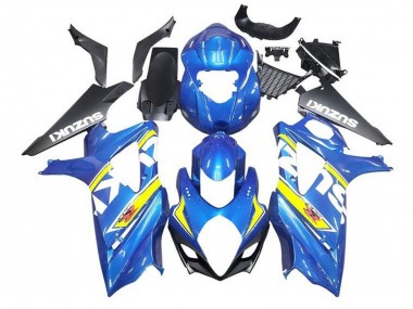 Suzuki GSXR 1000 Motorrad Verkleidung 2005-2006 - Blau Gelb Weiss Schwarz