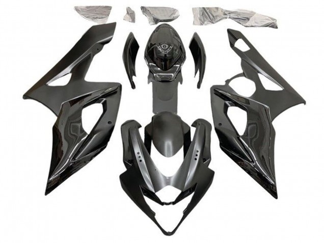 Suzuki GSXR 1000 Motorrad Verkleidung 2005-2006 - Glanzendes Schwarz Half Matt Schwarz