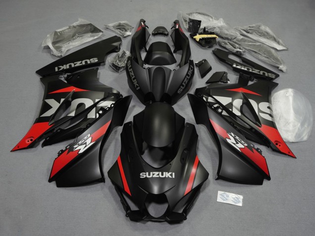 Suzuki GSXR1000 Motorrad Verkleidung 2017-2024 - Matt Schwarz Rot Grau Weiss