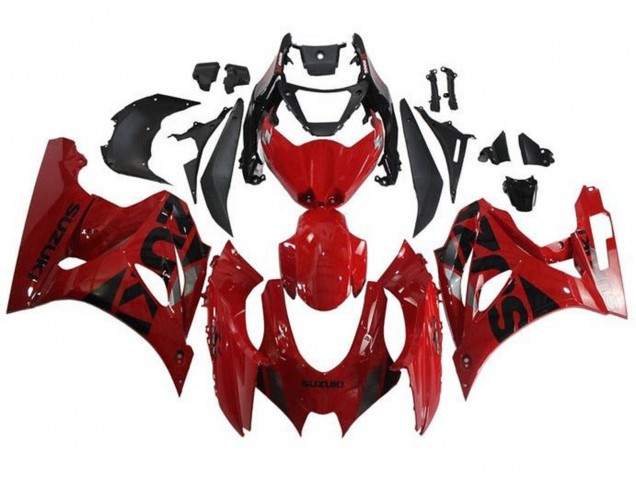 Suzuki GSXR1000 Motorrad Verkleidung 2017-2024 - Rot Schwarz Silber