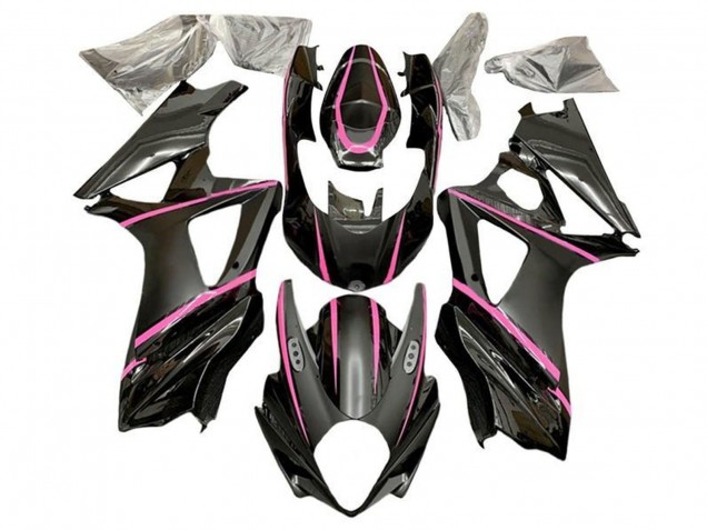 Suzuki GSXR 1000 Motorrad Verkleidung 2007-2008 - Matt Schwarz Rosa