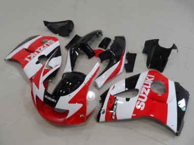 Suzuki GSXR 600 / GSXR 750 Motorrad Verkleidung 1996-2000 - Rot Weiss Schwarz