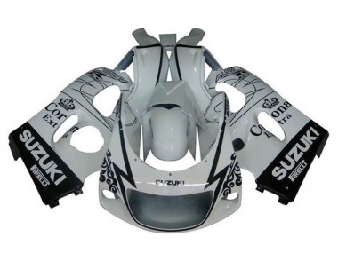 Suzuki GSXR 600 / GSXR 750 Motorrad Verkleidung 1996-2000 - Weiss Schwarz Tribal Corona
