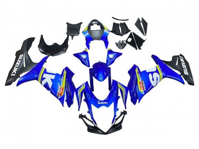 Suzuki GSXR 600 / GSXR 750 Motorrad Verkleidung 2011-2024 - Weiss Blau Gelb Schwarz