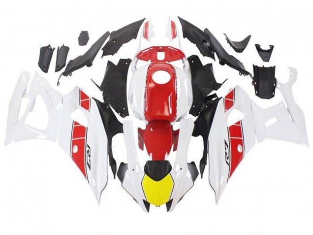 Yamaha YZF R7 Motorrad Verkleidung 2021-2024 - Weiss Gelb Rot Streifen