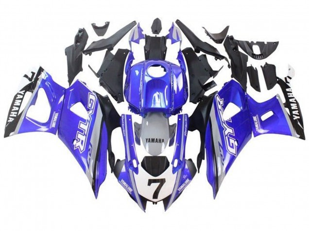 Yamaha YZF R7 Motorrad Verkleidung 2021-2024 - Blau Grau Weiss GYTR