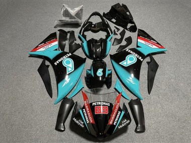 Yamaha YZF 1000 R1 Motorrad Verkleidung 2012-2014 - Glanzendes Schwarz Blau Petronas