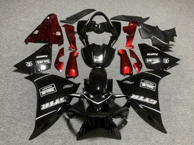 Yamaha YZF 1000 R1 Motorrad Verkleidung 2012-2014 - Glanzendes Schwarz Rot Weiss GYTR Yamalube QHLINS