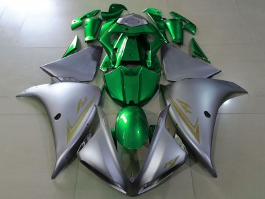Yamaha YZF 1000 R1 Motorrad Verkleidung 2012-2014 - Matt Silber Grun