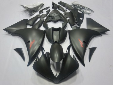 Yamaha YZF 1000 R1 Motorrad Verkleidung 2012-2014 - Matt Schwarz Rot Aufkleber