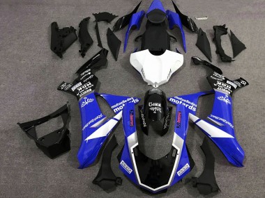 Yamaha YZF 1000 R1 Motorrad Verkleidung 2015-2019 - Blau Weiss Glanzendes Schwarz