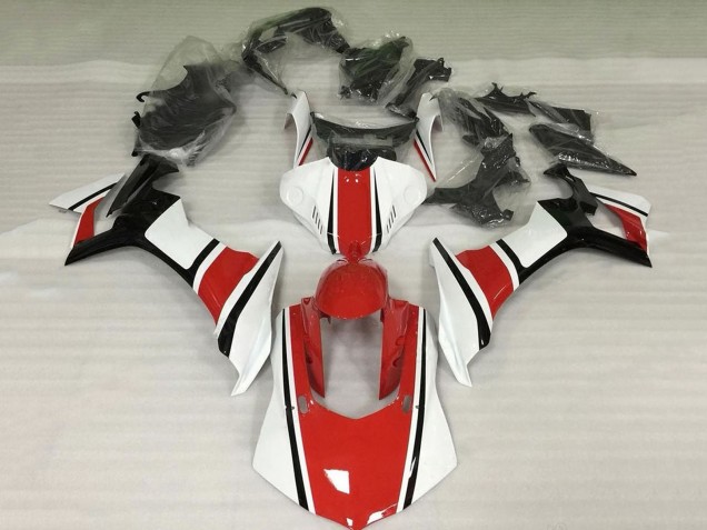 Yamaha YZF 1000 R1 Motorrad Verkleidung 2020-2025 - Weiss Rot Glanzendes Schwarz