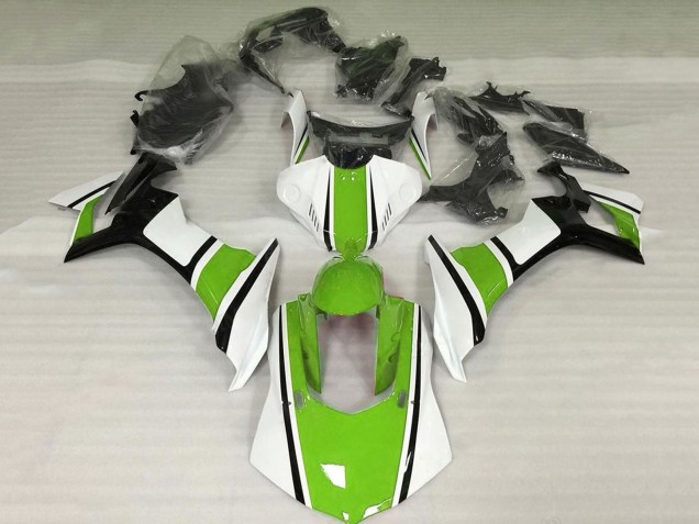 Yamaha YZF 1000 R1 Motorrad Verkleidung 2020-2025 - Weiss Grun Glanzendes Schwarz