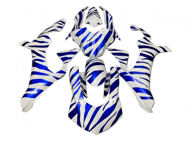 Yamaha YZF 1000 R1 Motorrad Verkleidung 2020-2025 - Weiss Blau Zebra