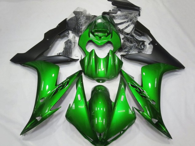 Yamaha YZF 1000 R1 Motorrad Verkleidung 2004-2006 - Grun Matt Schwarz