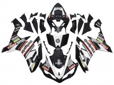 Yamaha YZF 1000 R1 Motorrad Verkleidung 2007-2008 - Weiss Rot Schwarz Volvo Fimer Yamalube Sterilgarda
