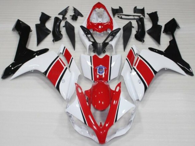 Yamaha YZF 1000 R1 Motorrad Verkleidung 2007-2008 - Weiss Rot Schwarz