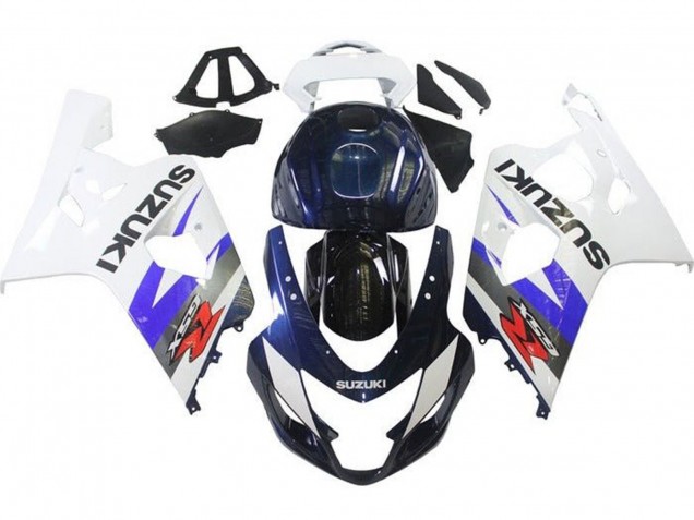 Suzuki GSXR 600 / GSXR 750 Motorrad Verkleidung 2004-2005 - Weiss Blau Schwarz Rot