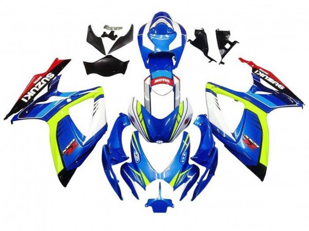 Suzuki GSXR 600 / GSXR 750 Motorrad Verkleidung 2006-2007 - Blau Gelb Weiss Rot
