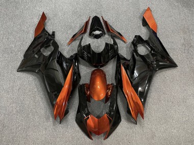 Yamaha YZF R6 Motorrad Verkleidung 2017-2025 - Orange Glanzendes Schwarz