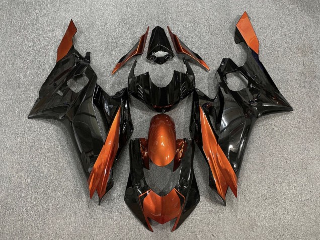 Yamaha YZF R6 Motorrad Verkleidung 2017-2025 - Orange Glanzendes Schwarz