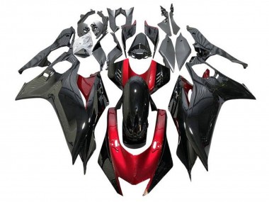 Yamaha YZF R6 Motorrad Verkleidung 2017-2025 - Rot Glanzendes Schwarz