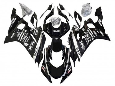 Yamaha YZF R6 Motorrad Verkleidung 2017-2025 - Schwarz Weiss ohlins