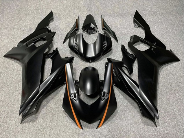 Yamaha YZF R6 Motorrad Verkleidung 2017-2025 - Matt Schwarz Orange