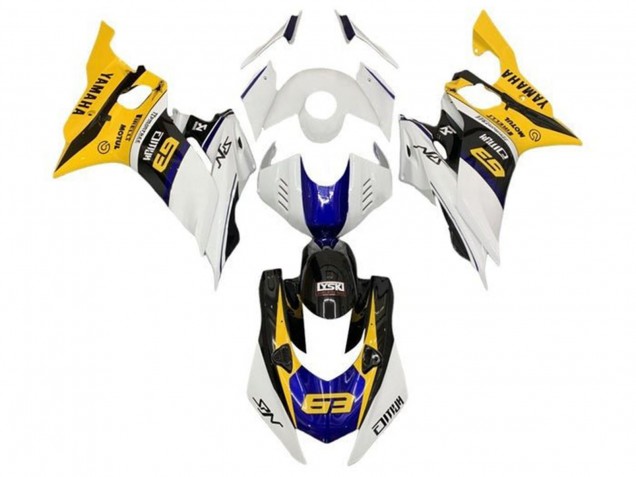 Yamaha YZF R6 Motorrad Verkleidung 2017-2025 - Weiss Gelb Blau Schwarz