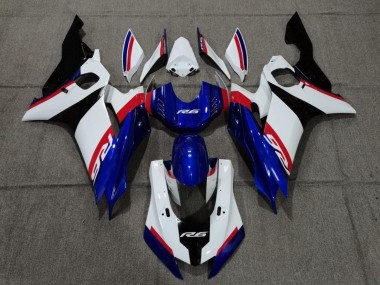 Yamaha YZF R6 Motorrad Verkleidung 2017-2025 - Weiss Rot Blau Schwarz