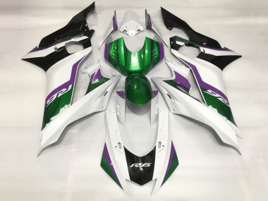 Yamaha YZF R6 Motorrad Verkleidung 2017-2025 - Weiss Grun Lila Schwarz