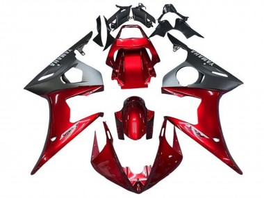 Yamaha YZF R6 Motorrad Verkleidung 2003-2004 - Rot Matt Schwarz