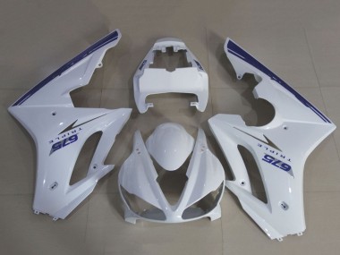 Triumph Daytona 675 Triple Motorrad Verkleidung Kit 2009-2012 - Weiss Blau
