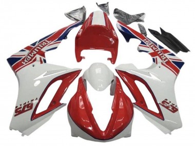 Triumph Daytona 675 Triple Motorrad Verkleidung 2009-2012 - Weiss Rot