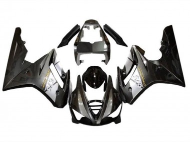 Triumph Daytona 675 Triple Motorrad Verkleidung 2009-2012 - Silber Glanzendes Schwarz