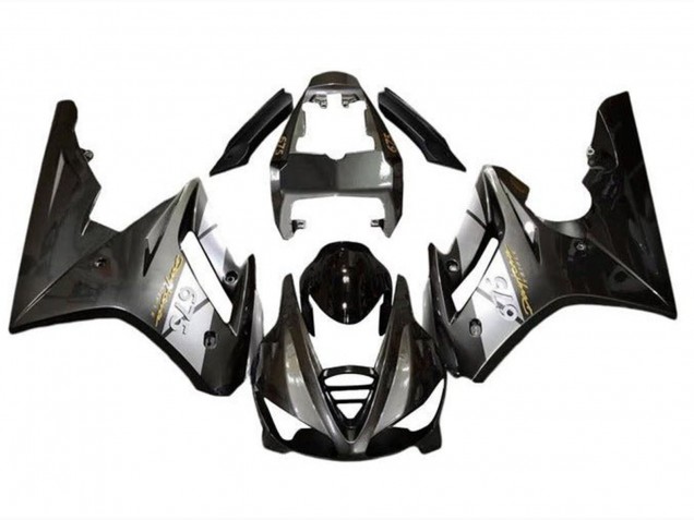 Triumph Daytona 675 Triple Motorrad Verkleidung 2009-2012 - Silber Glanzendes Schwarz