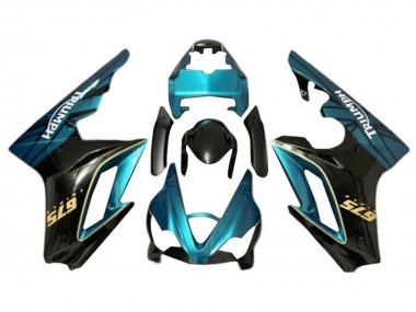 Triumph Daytona 675 Triple Motorrad Verkleidung 2009-2012 - Blau Grun Blau Glanzendes Schwarz