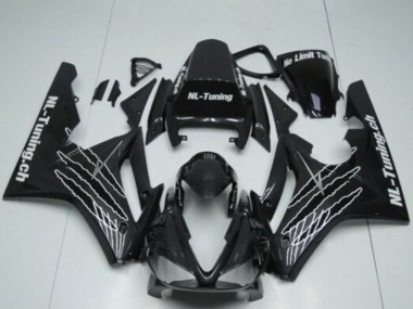 Triumph Daytona 675 Triple Motorrad Verkleidung 2009-2012 - Glanzendes Schwarz Weiss Claw