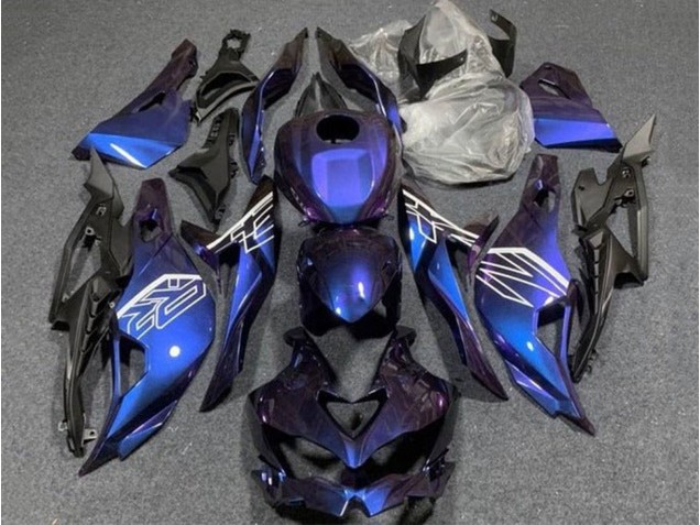 Kawasaki ZX4R ZX-4RR Motorrad Verkleidung 2019-2025 - Lila Blau Gradient